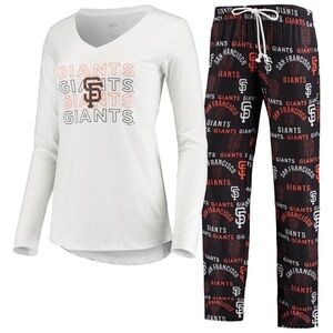 San Francisco Giants Women's White and Black Sleepwear Set